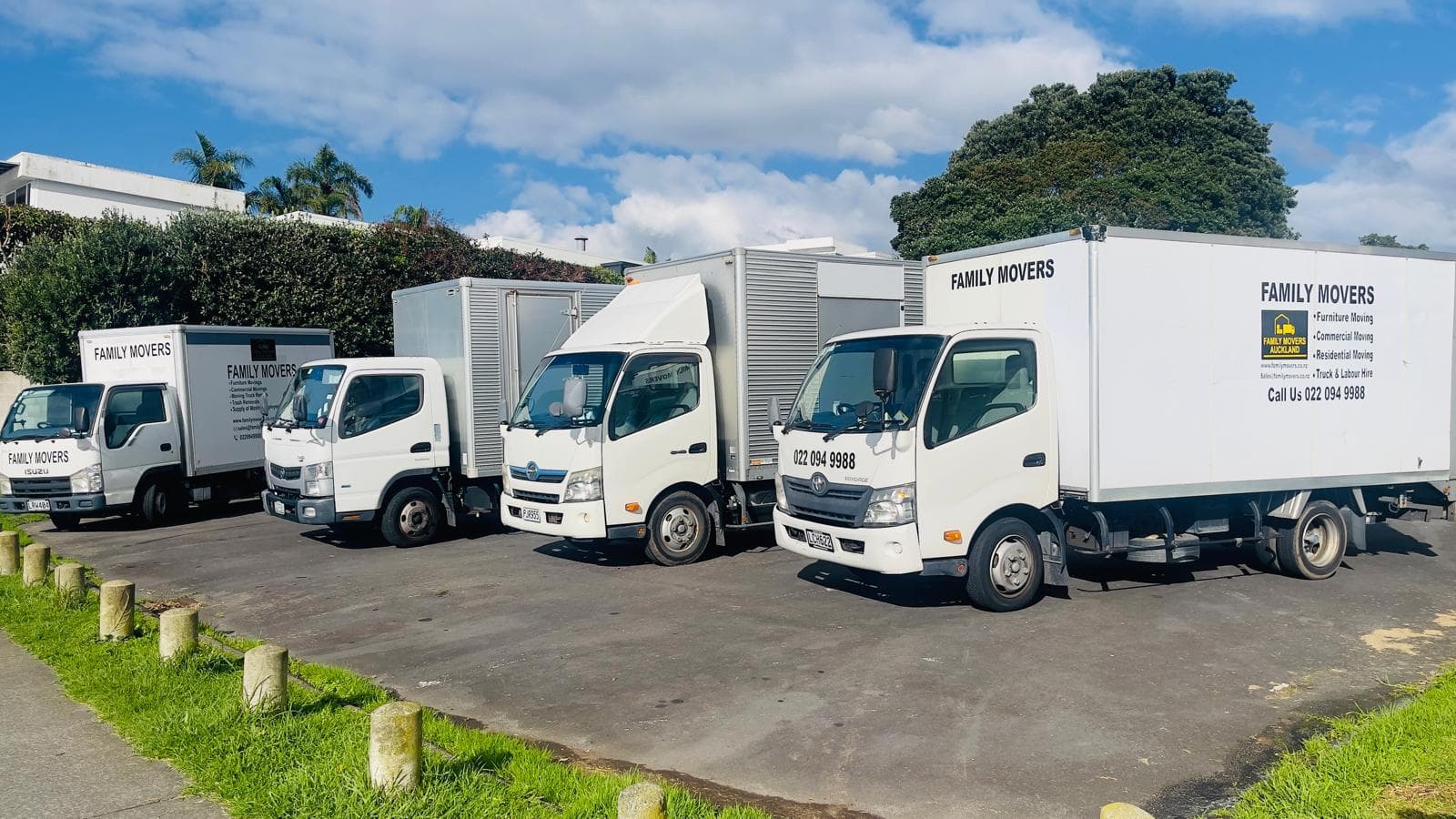 Family Movers truck fleet in Auckland